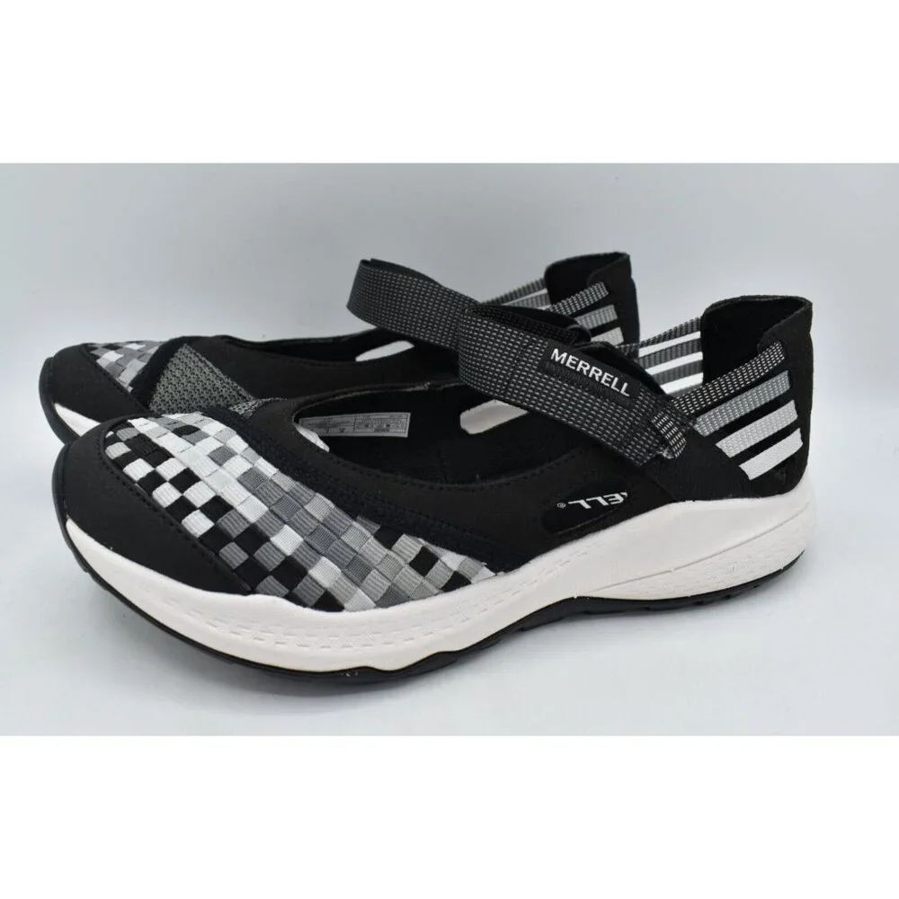 Merrell Womens Size 8 Bravada 2‎ Wrap Black White Sneaker Sandals Shoes